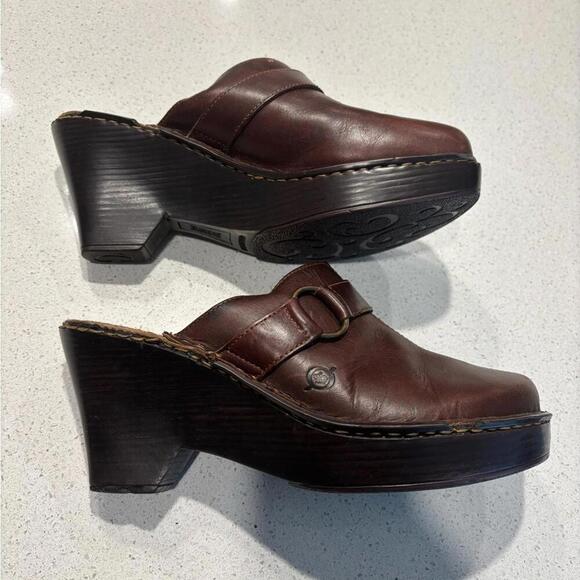 Born Dark Brown Mules, size 9 - Picture 2 of 8
